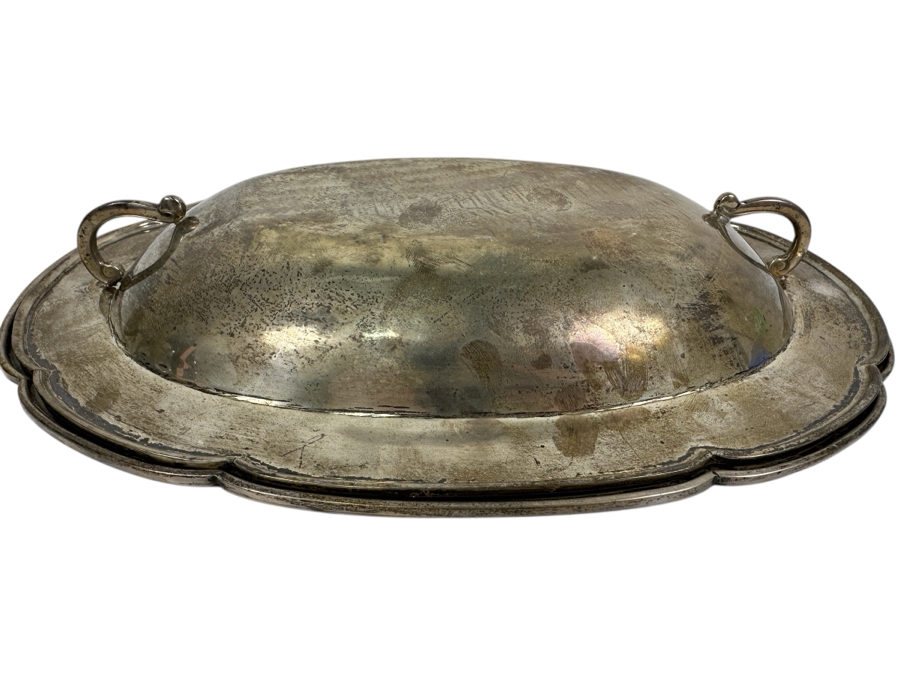 Heavy Sterling Silver (.950) Covered Dish With Handles Signed Regil Mexico Weighs 1,158.9g