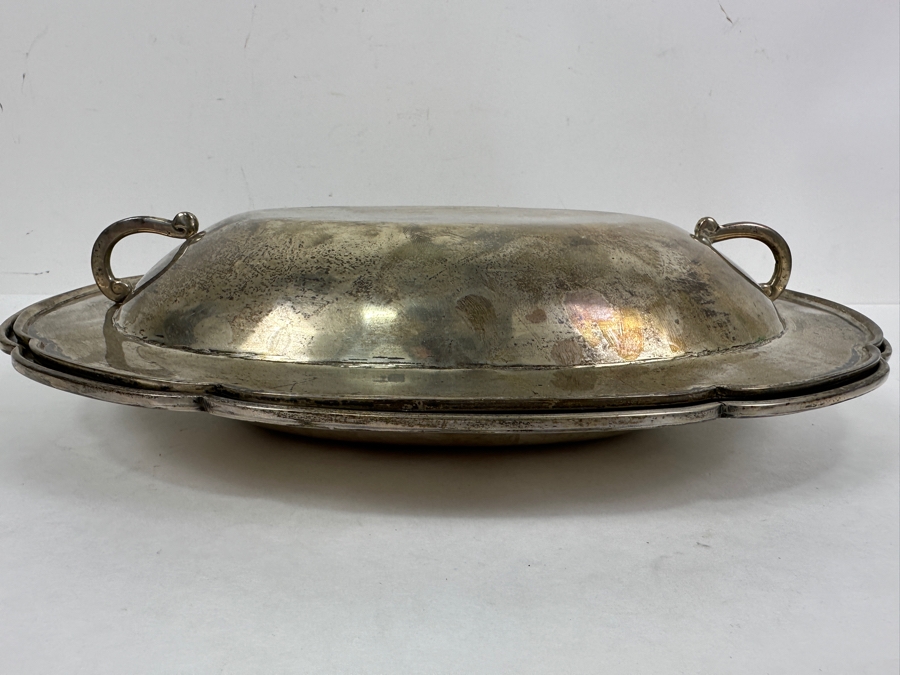 Heavy Sterling Silver (.950) Covered Dish With Handles Signed Regil Mexico Weighs 1,158.9g [Photo 4]