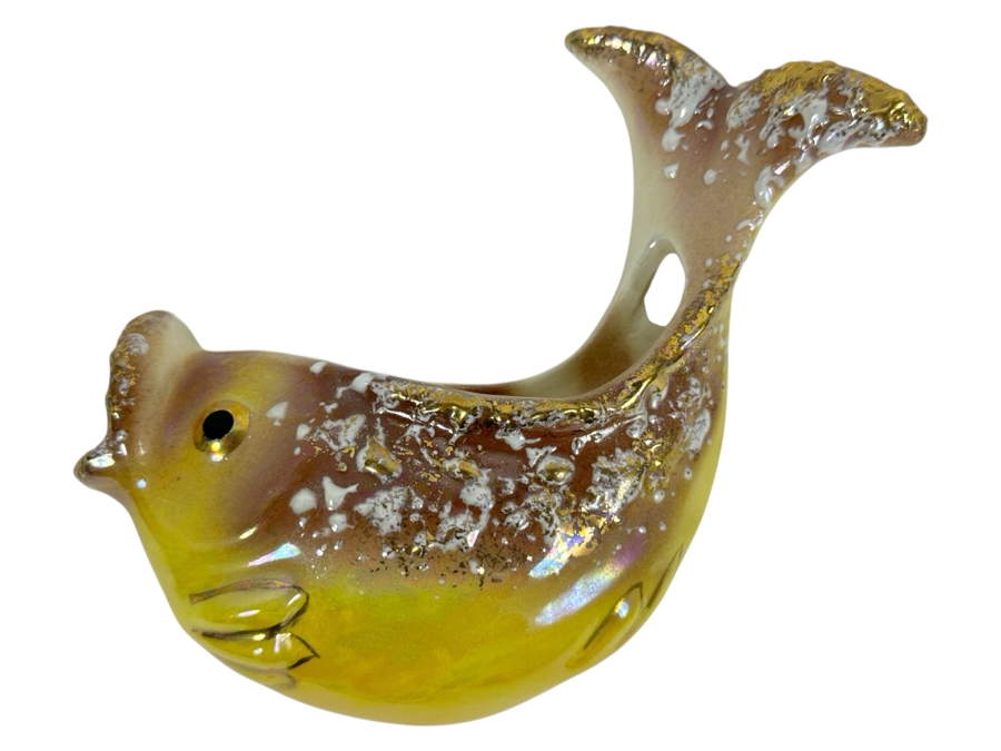 MCM Ceramic Fish Wall Planter 7W X 7H