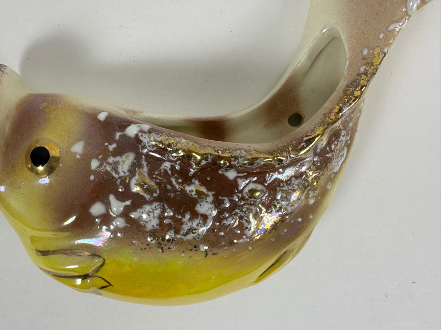 MCM Ceramic Fish Wall Planter 7W X 7H [Photo 2]