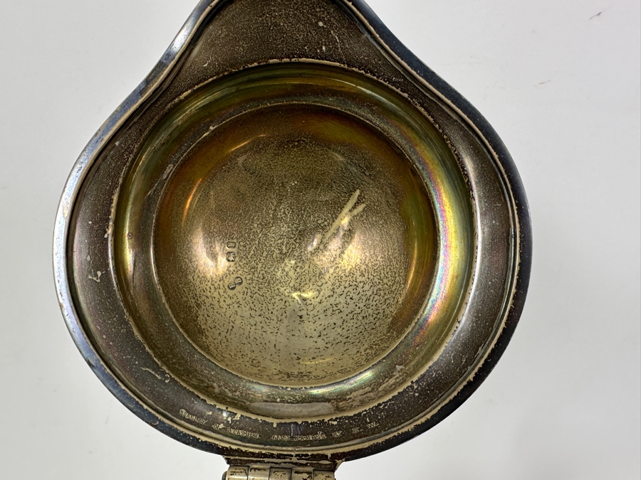 Rare Antique Signed Henry Doulton (Royal Doulton) Pottery Ewer With Substantial Beasley & Beasley English Sterling Silver Top (Pottery Needs To Be Repaired - See Photos For Hairline Cracks) 14'H [Photo 8]