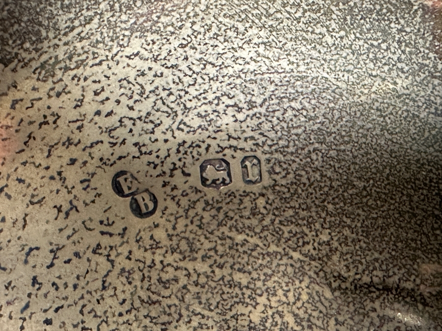 Rare Antique Signed Henry Doulton (Royal Doulton) Pottery Ewer With Substantial Beasley & Beasley English Sterling Silver Top (Pottery Needs To Be Repaired - See Photos For Hairline Cracks) 14'H [Photo 12]