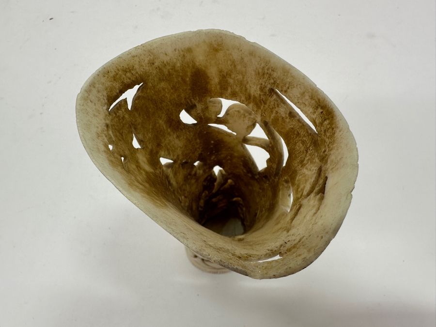 Vintage Carved Bone Dragon Serpent Pencil Brush Cigarette Holder 4-3/8'H [Photo 8]