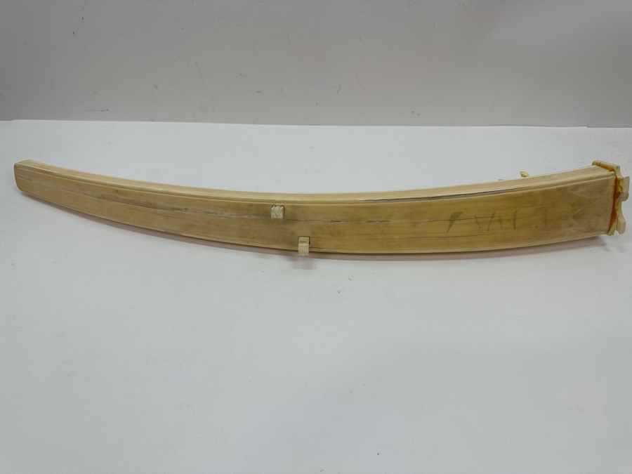 Old Inuit Alaskan Walrus Tusk Scrimshaw Cribbage Board From Wood River Alaska 23'L X 2.5'W X 5'H  [Photo 14]