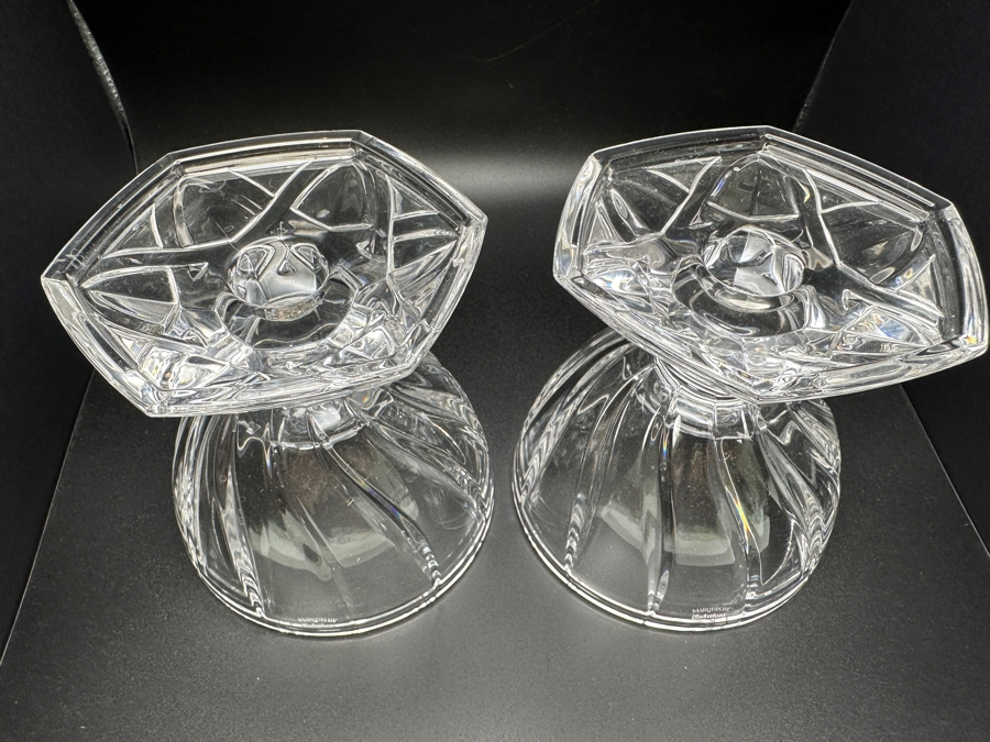 Pair Of Waterford Marquis Candleholders 4'H [Photo 6]