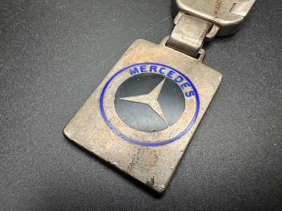 Sterling Silver Mercedes Key Chain - Clasp Needs Repair 47.2g [Photo 2]