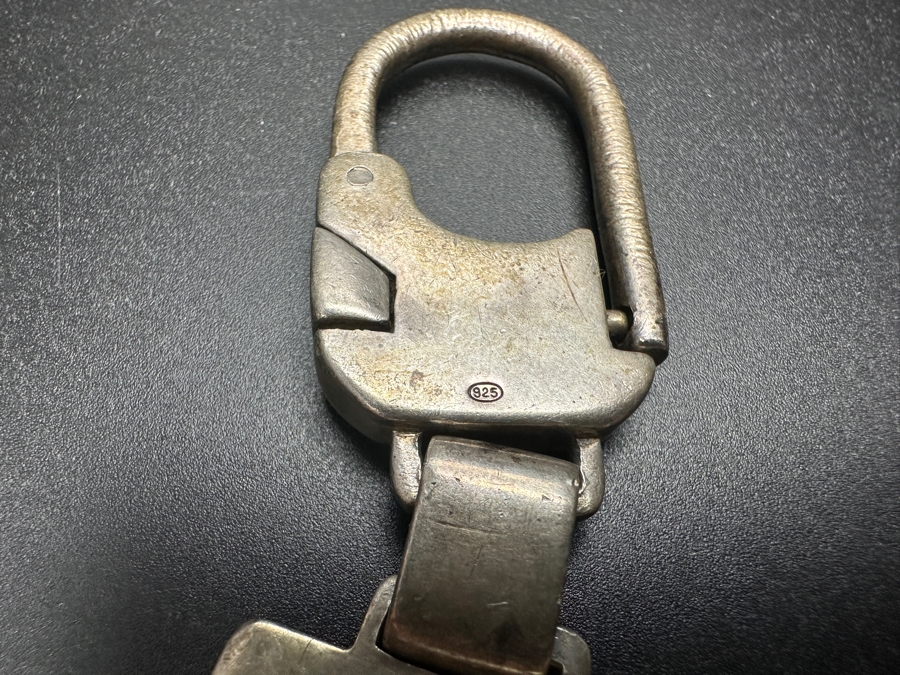 Sterling Silver Mercedes Key Chain - Clasp Needs Repair 47.2g [Photo 3]