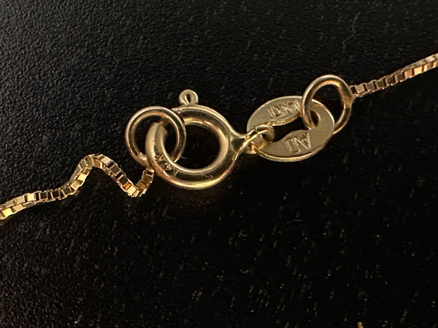 14k Gold Plumeria / Pearl Pendant 18' Necklace With Matching Earrings From Maui Divers Jewelry 4.0g [Photo 9]