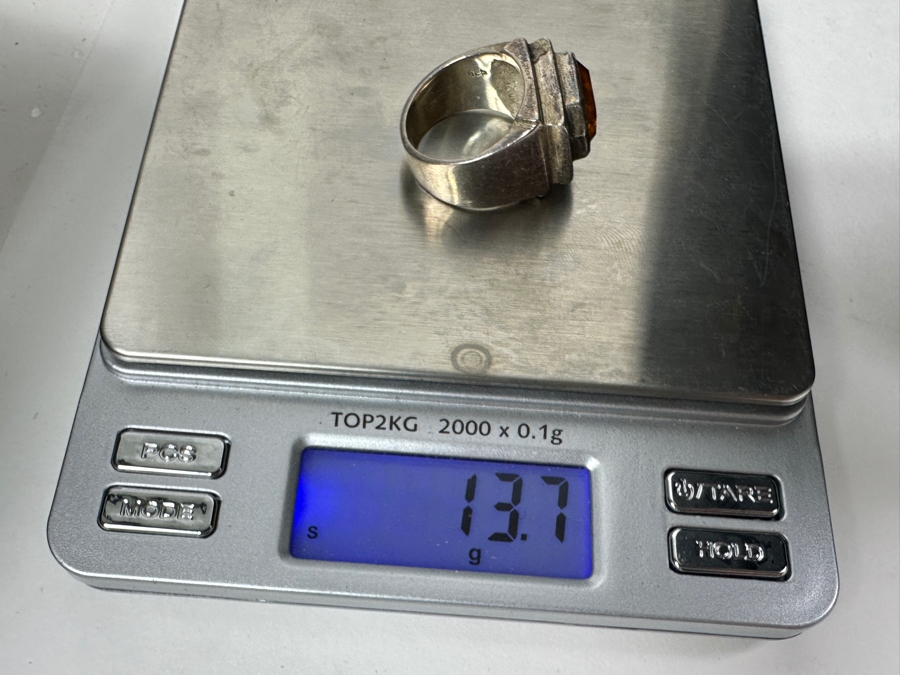 Sterling Silver Ring Size 8 13.7g [Photo 9]