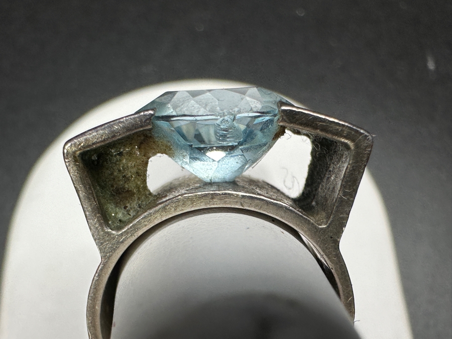 Sterling Silver Modernist Ring Size 5.5 9.8g [Photo 6]
