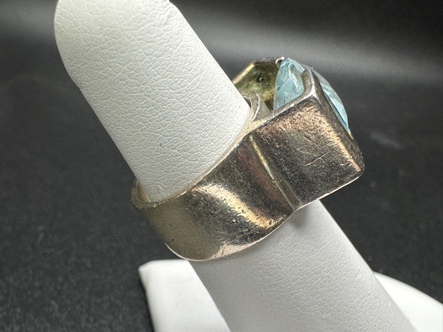 Sterling Silver Modernist Ring Size 5.5 9.8g [Photo 5]