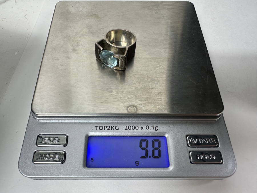 Sterling Silver Modernist Ring Size 5.5 9.8g [Photo 11]