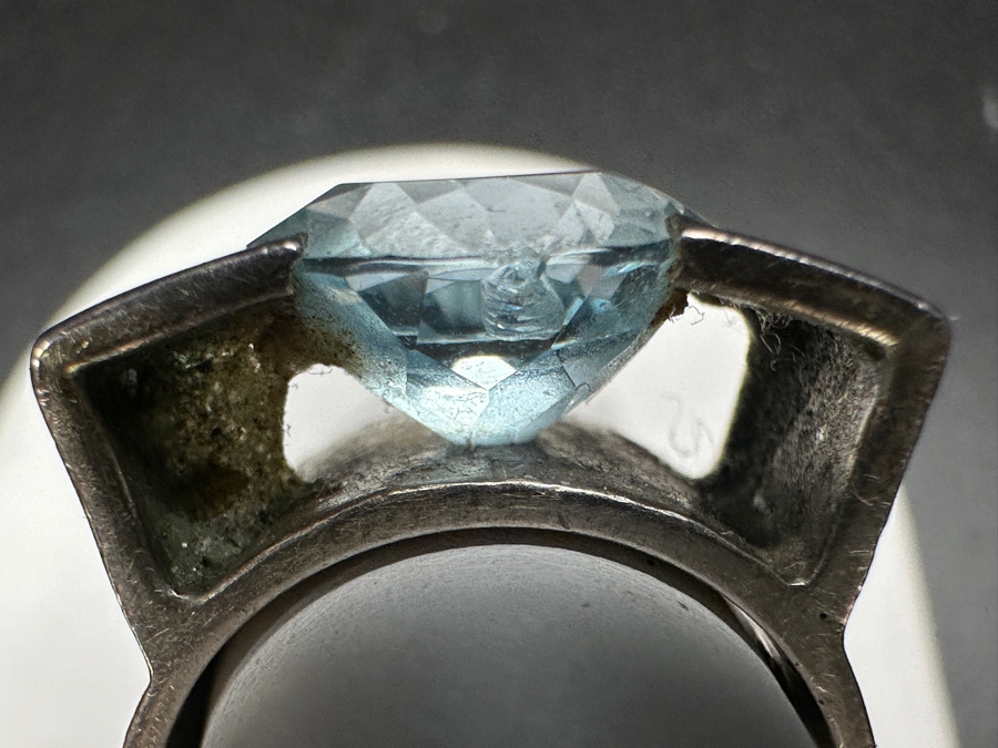 Sterling Silver Modernist Ring Size 5.5 9.8g [Photo 7]