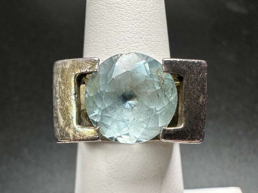 Sterling Silver Modernist Ring Size 5.5 9.8g [Photo 2]