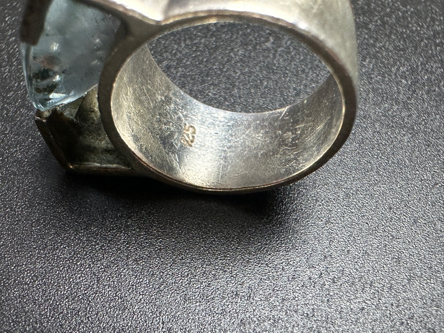 Sterling Silver Modernist Ring Size 5.5 9.8g [Photo 8]