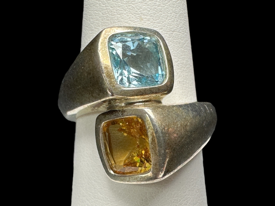 Sterling Silver Modernist Ring Size 7.5 7.6g