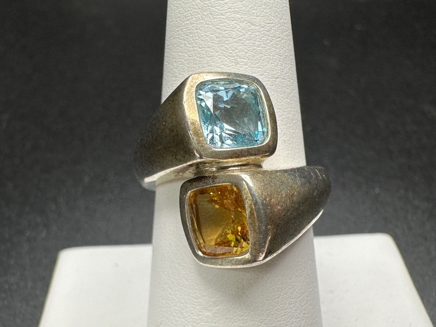 Sterling Silver Modernist Ring Size 7.5 7.6g [Photo 2]