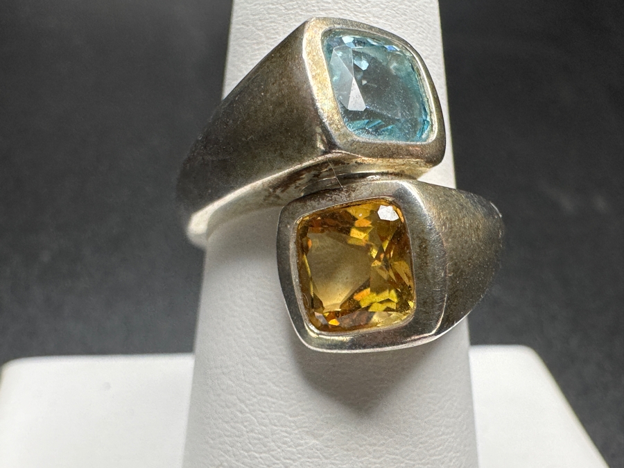 Sterling Silver Modernist Ring Size 7.5 7.6g [Photo 3]