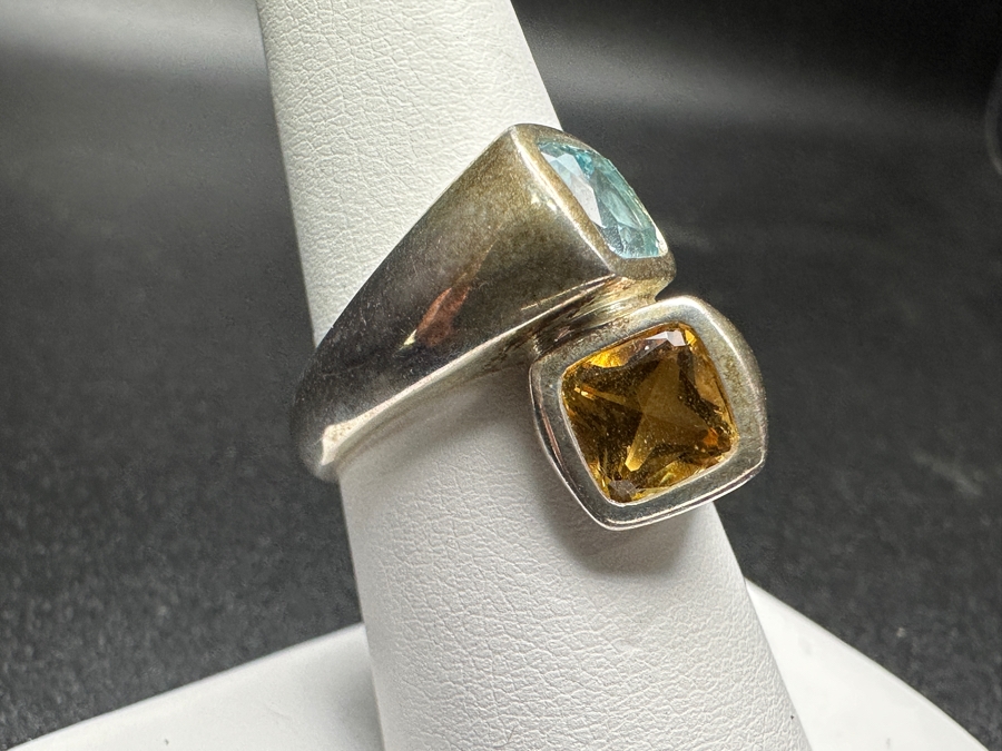 Sterling Silver Modernist Ring Size 7.5 7.6g [Photo 5]