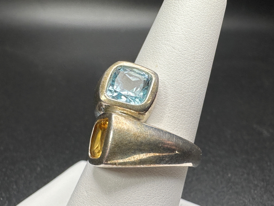 Sterling Silver Modernist Ring Size 7.5 7.6g [Photo 4]