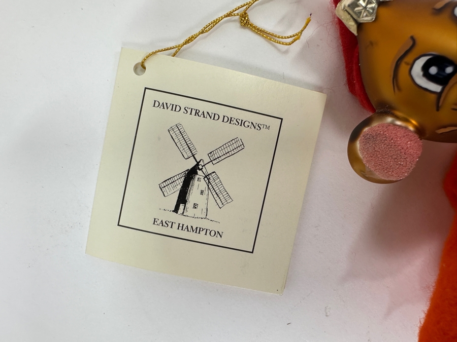 David Strand Pair of Handmade Glass Mice Christmas Ornaments Retails $140 [Photo 4]
