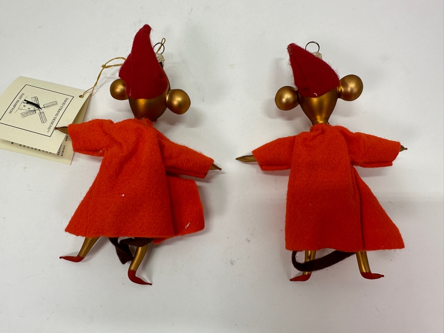 David Strand Pair of Handmade Glass Mice Christmas Ornaments Retails $140 [Photo 7]