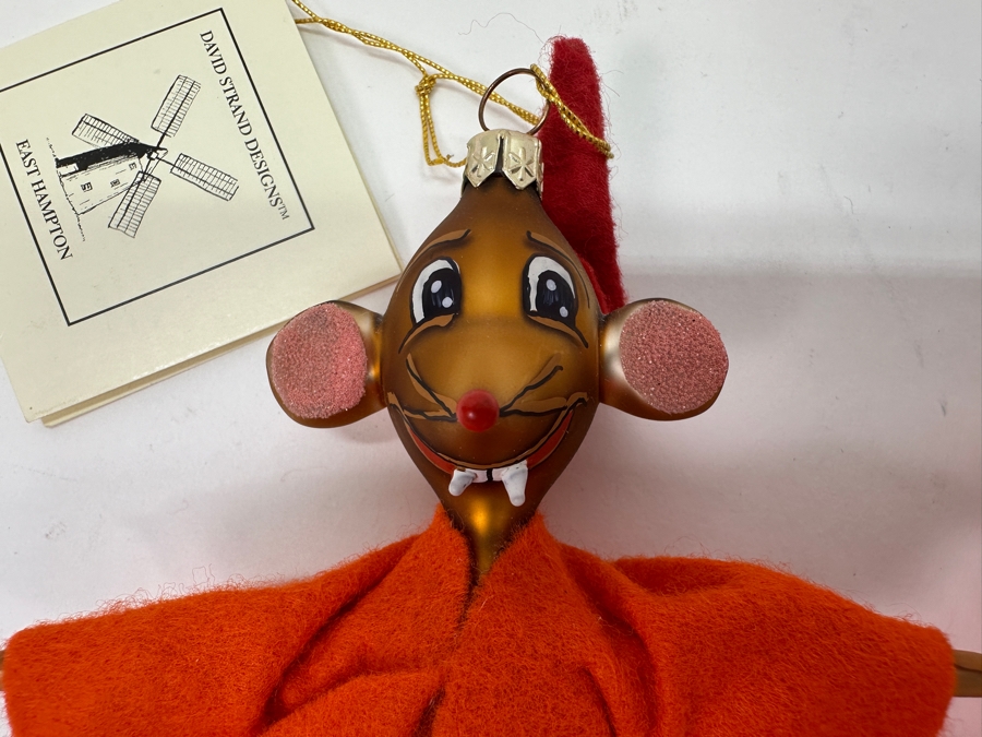 David Strand Pair of Handmade Glass Mice Christmas Ornaments Retails $140 [Photo 2]