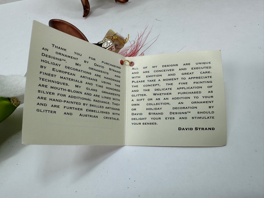 (4) David Strand  Handmade Glass Puss In Boots Christmas Ornaments Retails $312 [Photo 7]