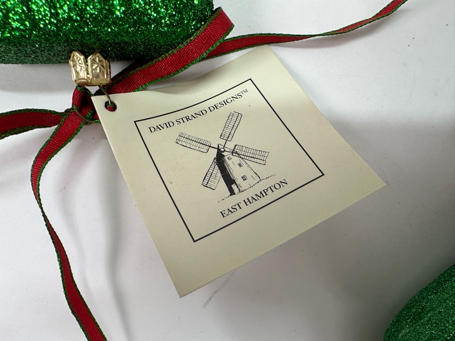 (4) David Strand Handmade Glass Mitten Christmas Ornaments Retails $256 [Photo 5]