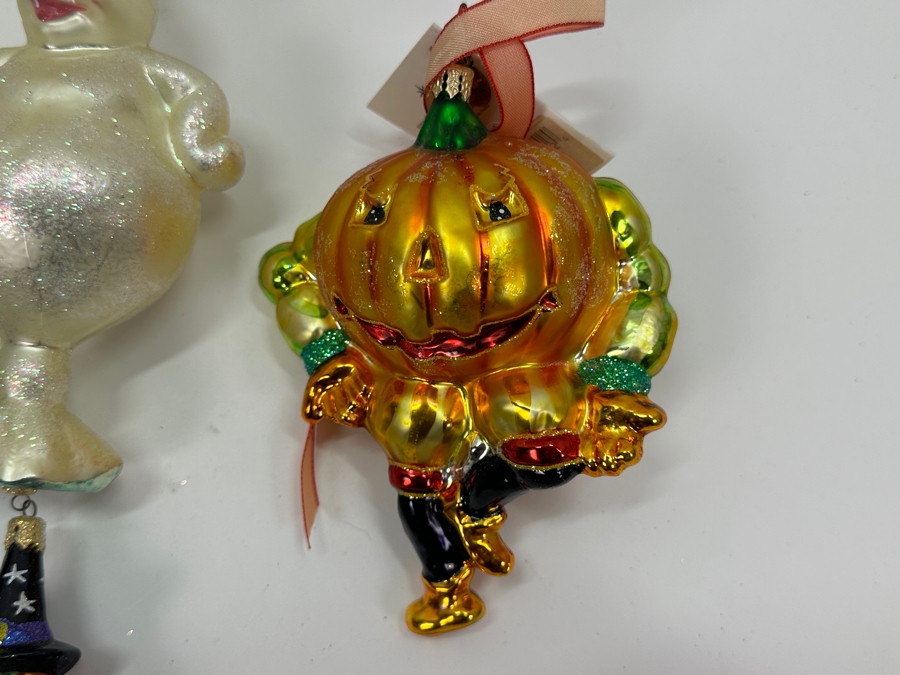 (3) Assorted Christopher Radko Handmade Glass Halloween Themed Ornaments [Photo 7]