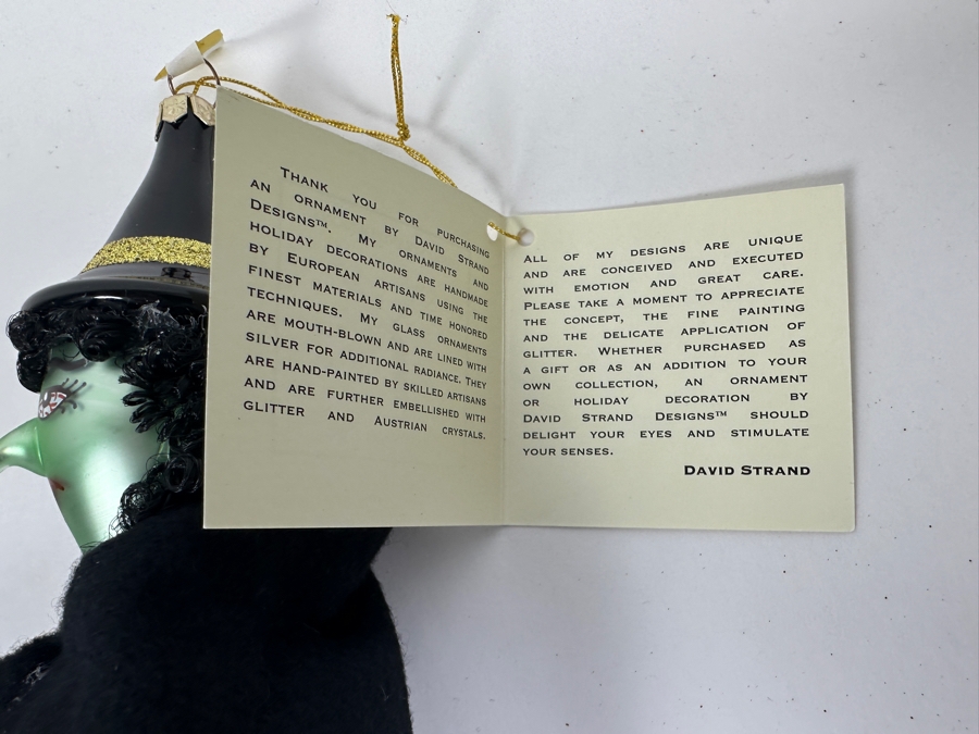 (3) David Strand Handmade Glass Flying Witch Ornaments Retails $228 [Photo 6]