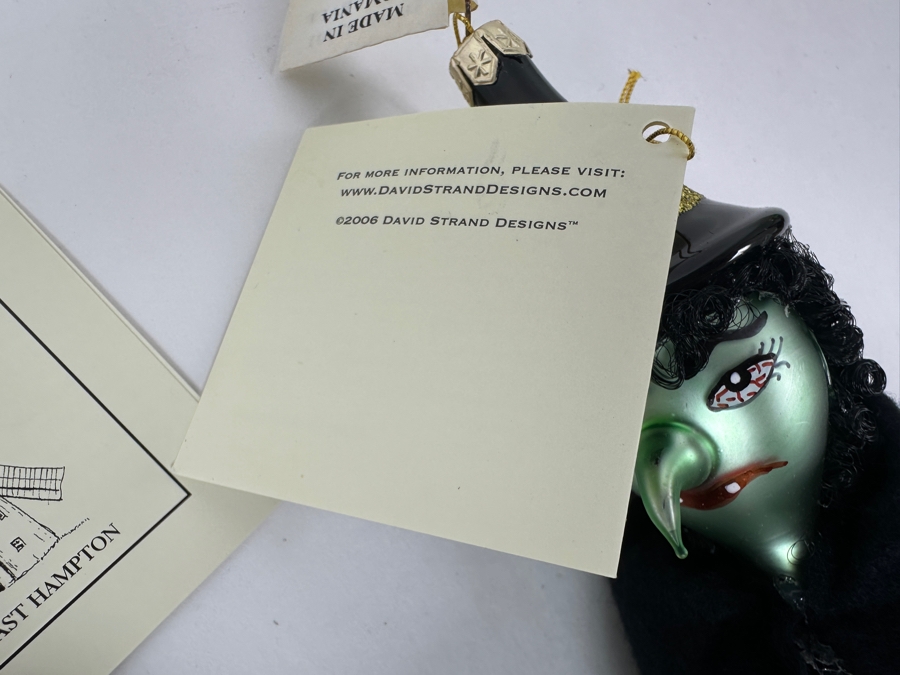(3) David Strand Handmade Glass Flying Witch Ornaments Retails $228 [Photo 5]