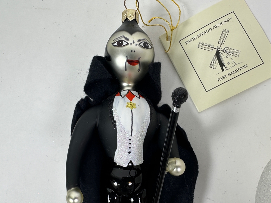 (2) David Strand Handmade Glass Christmas Ornaments Retails $140 [Photo 2]