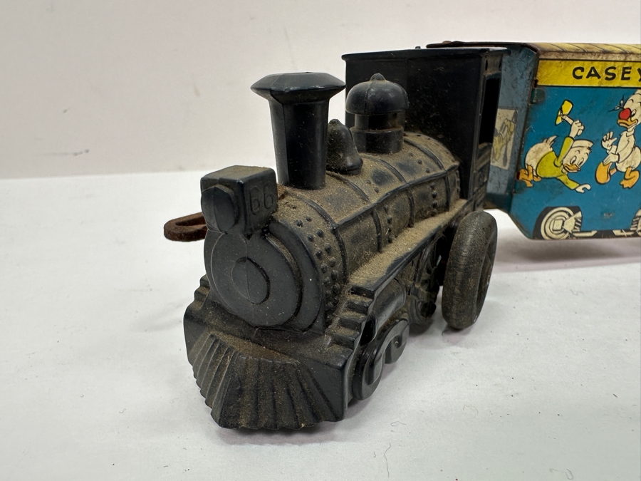 Vintage Marx Toys Casey Jr. Disneyland Express Tin Litho Wind-up Toy Train 12.5'L [Photo 13]