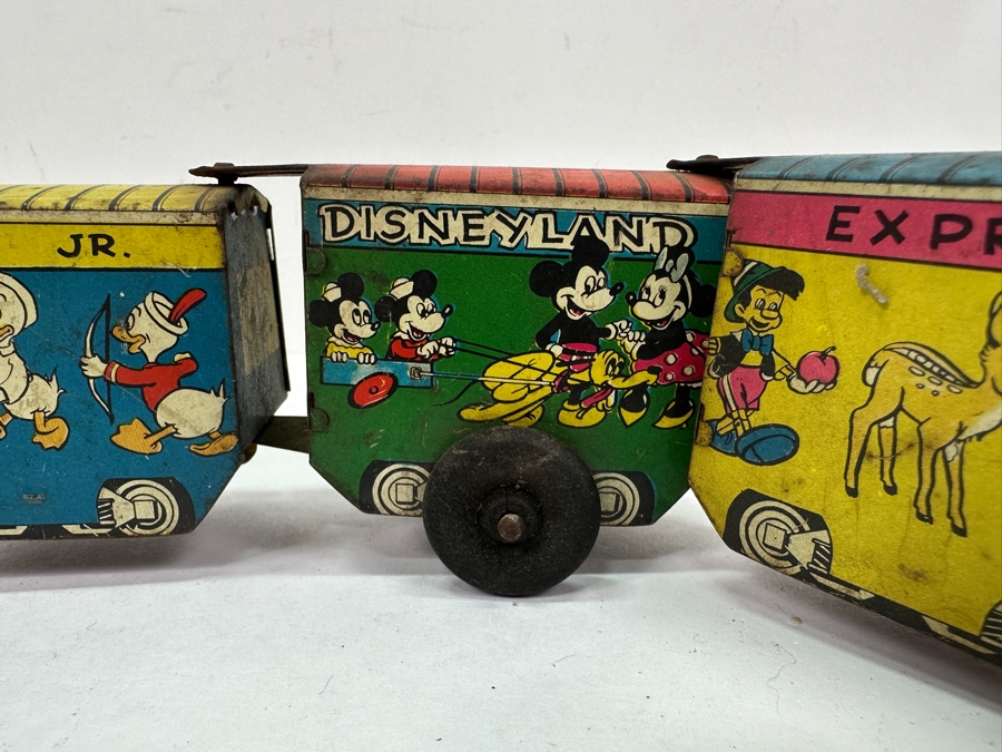 Vintage Marx Toys Casey Jr. Disneyland Express Tin Litho Wind-up Toy Train 12.5'L [Photo 10]