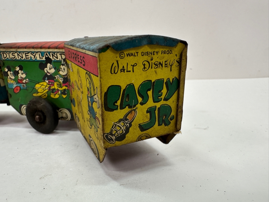 Vintage Marx Toys Casey Jr. Disneyland Express Tin Litho Wind-up Toy Train 12.5'L [Photo 8]