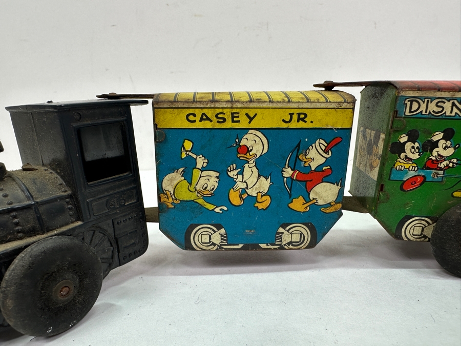 Vintage Marx Toys Casey Jr. Disneyland Express Tin Litho Wind-up Toy Train 12.5'L [Photo 11]