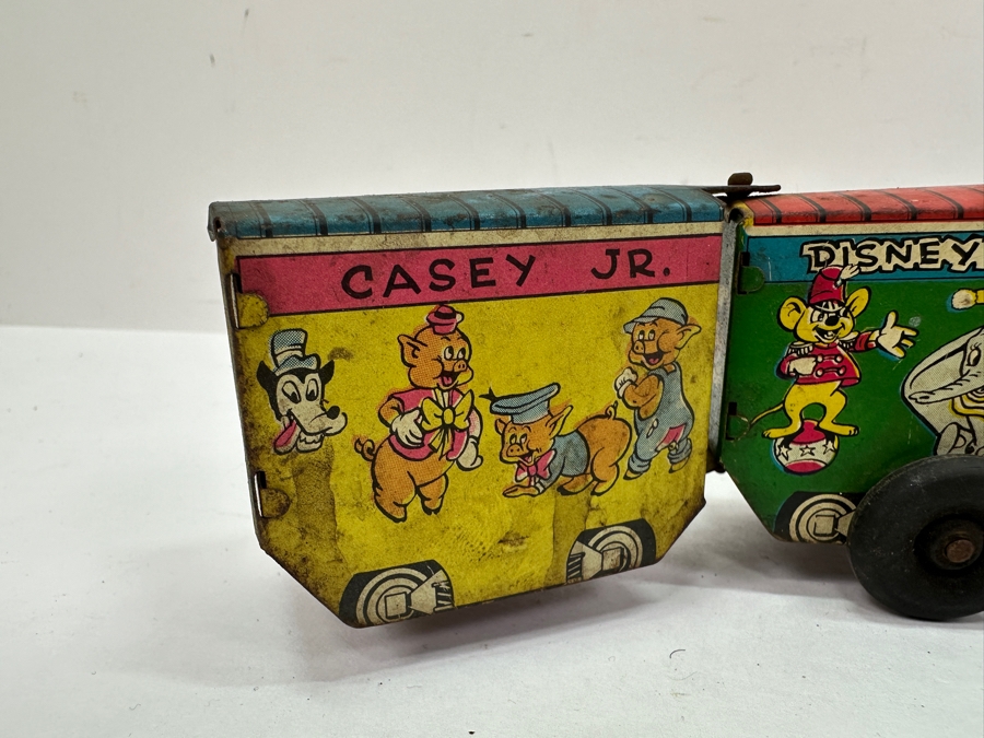 Vintage Marx Toys Casey Jr. Disneyland Express Tin Litho Wind-up Toy Train 12.5'L [Photo 5]