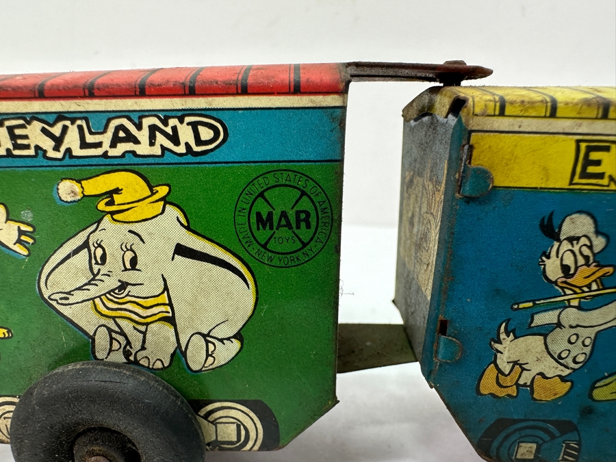 Vintage Marx Toys Casey Jr. Disneyland Express Tin Litho Wind-up Toy Train 12.5'L [Photo 4]