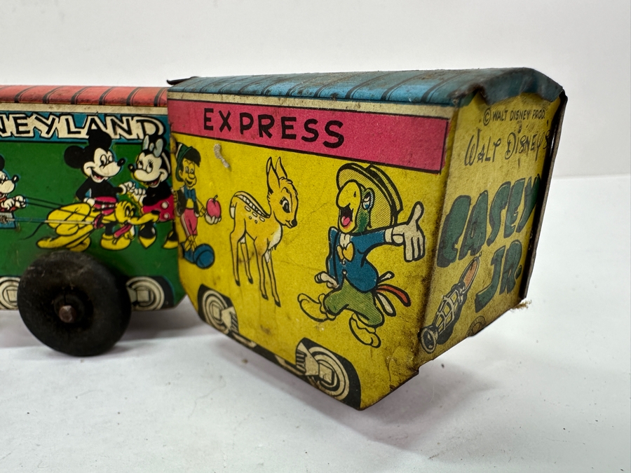 Vintage Marx Toys Casey Jr. Disneyland Express Tin Litho Wind-up Toy Train 12.5'L [Photo 9]