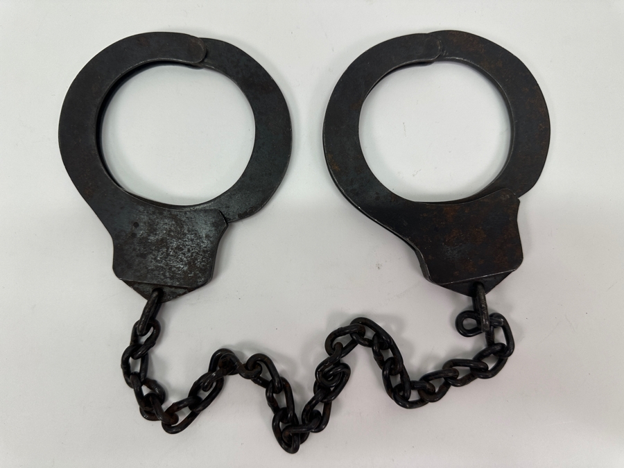 Vintage Police Leg Irons Shackles [Photo 2]