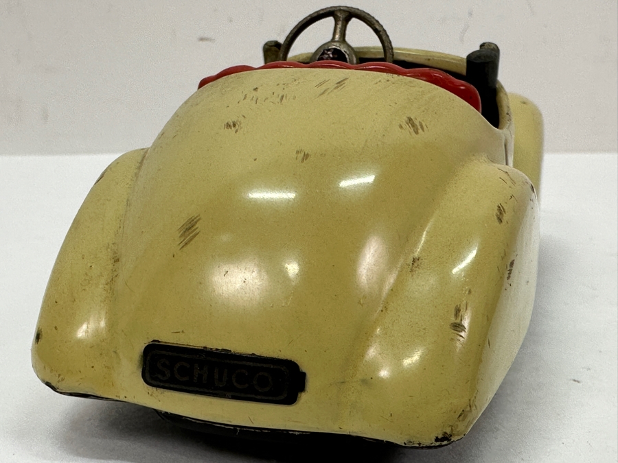 Vintage Schuco Akustico 2002 Wind-up Tinplate Toy Car with Key Made In Us Zone Germany [Photo 9]