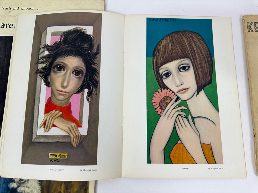 (3) Margaret And Walter Keane Portfolio Editions Art Books - Middle Book Is Hand Signed By Artist Walter Keane [Photo 26]