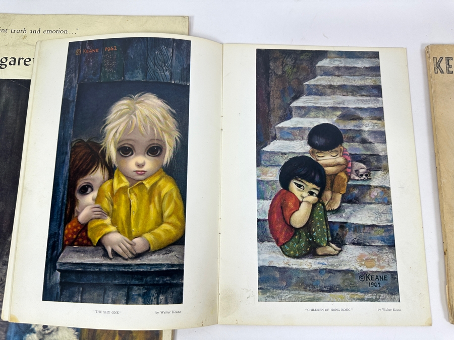 (3) Margaret And Walter Keane Portfolio Editions Art Books - Middle Book Is Hand Signed By Artist Walter Keane [Photo 23]