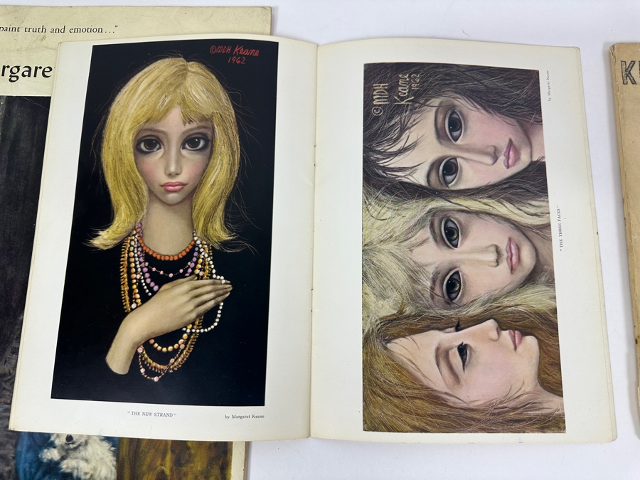 (3) Margaret And Walter Keane Portfolio Editions Art Books - Middle Book Is Hand Signed By Artist Walter Keane [Photo 30]