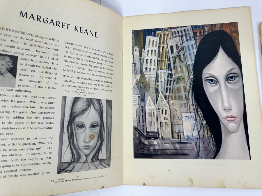 (3) Margaret And Walter Keane Portfolio Editions Art Books - Middle Book Is Hand Signed By Artist Walter Keane [Photo 10]
