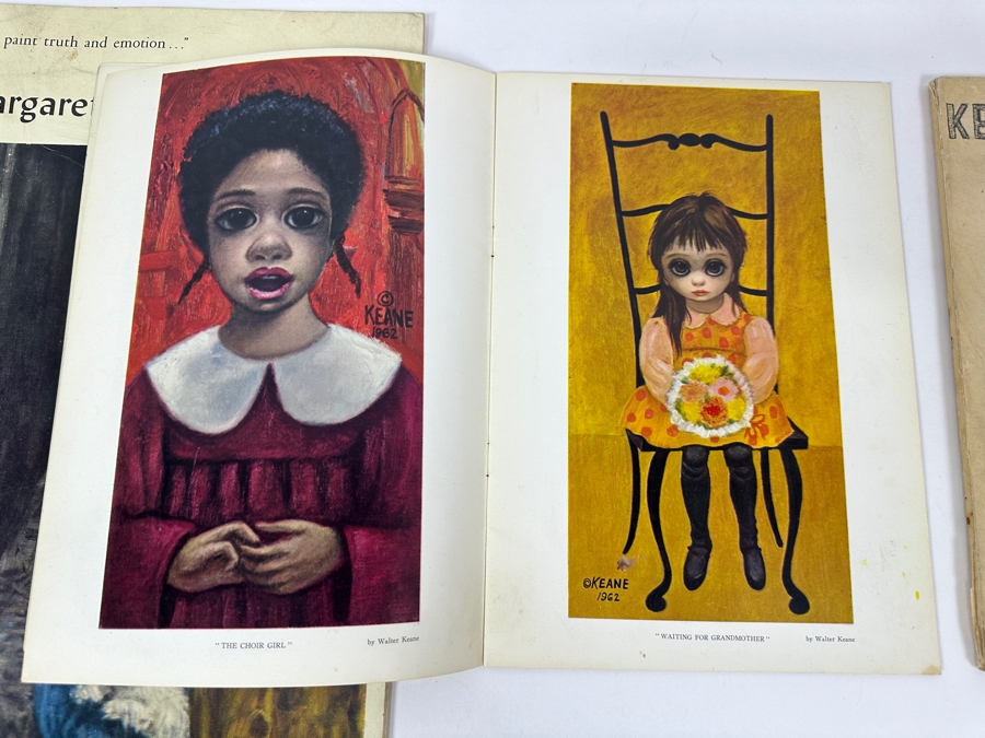 (3) Margaret And Walter Keane Portfolio Editions Art Books - Middle Book Is Hand Signed By Artist Walter Keane [Photo 21]