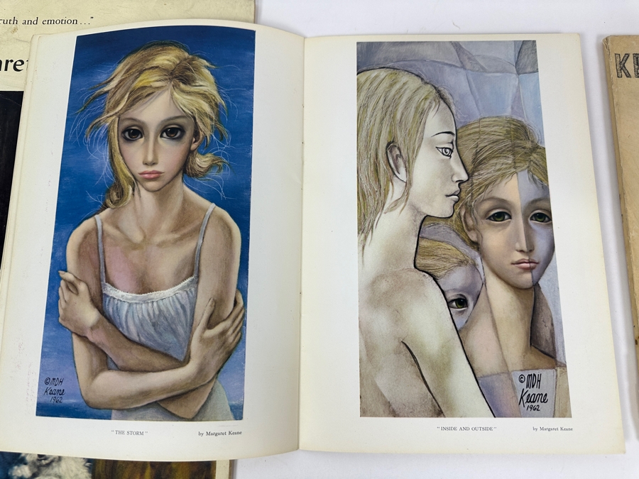 (3) Margaret And Walter Keane Portfolio Editions Art Books - Middle Book Is Hand Signed By Artist Walter Keane [Photo 28]