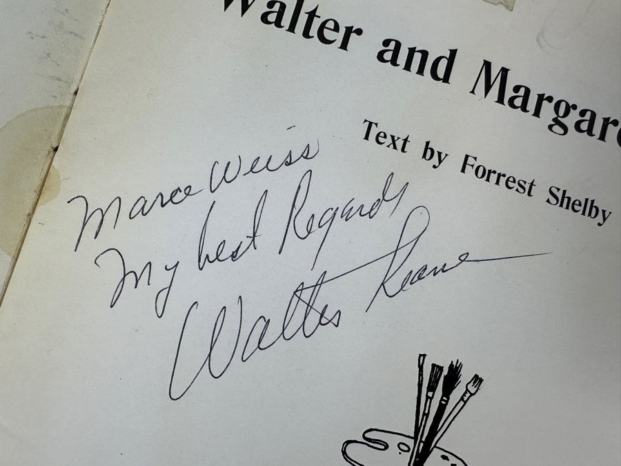 (3) Margaret And Walter Keane Portfolio Editions Art Books - Middle Book Is Hand Signed By Artist Walter Keane [Photo 17]