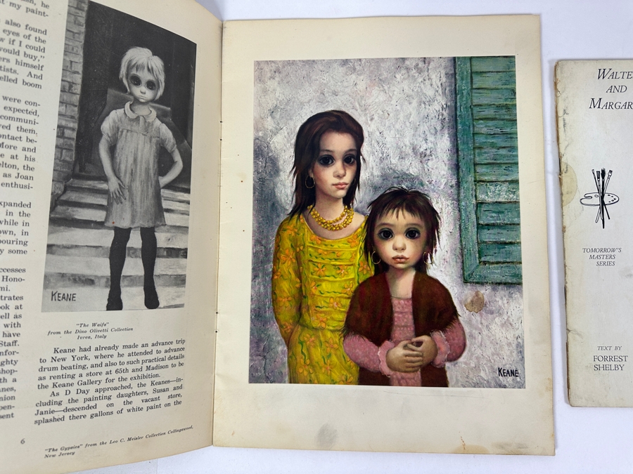 (3) Margaret And Walter Keane Portfolio Editions Art Books - Middle Book Is Hand Signed By Artist Walter Keane [Photo 6]
